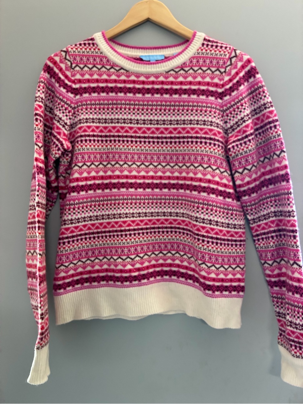 😎 Draper James Fair Isle cashmere wool blend sweater